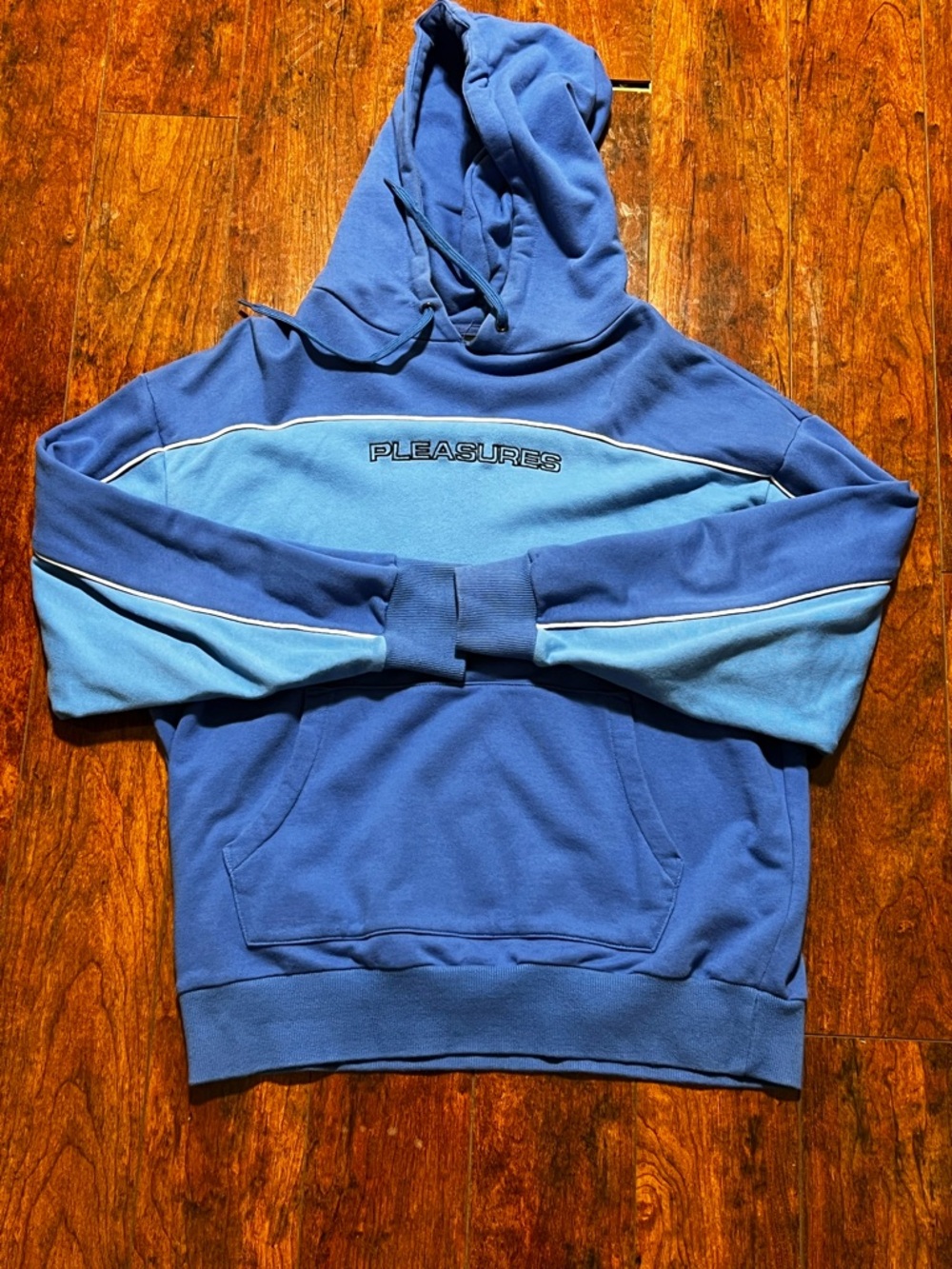 Pleasures Blue Two-Tone Hoodie